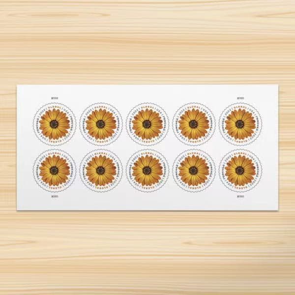 Global African Daisy International First Class Forever US Postage Stamps